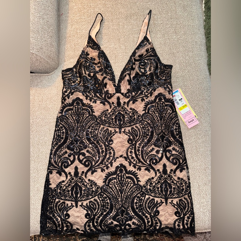 Free People Sequin & Lace Dress